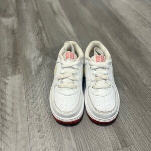 Nike Kids White and Pink Sneakers